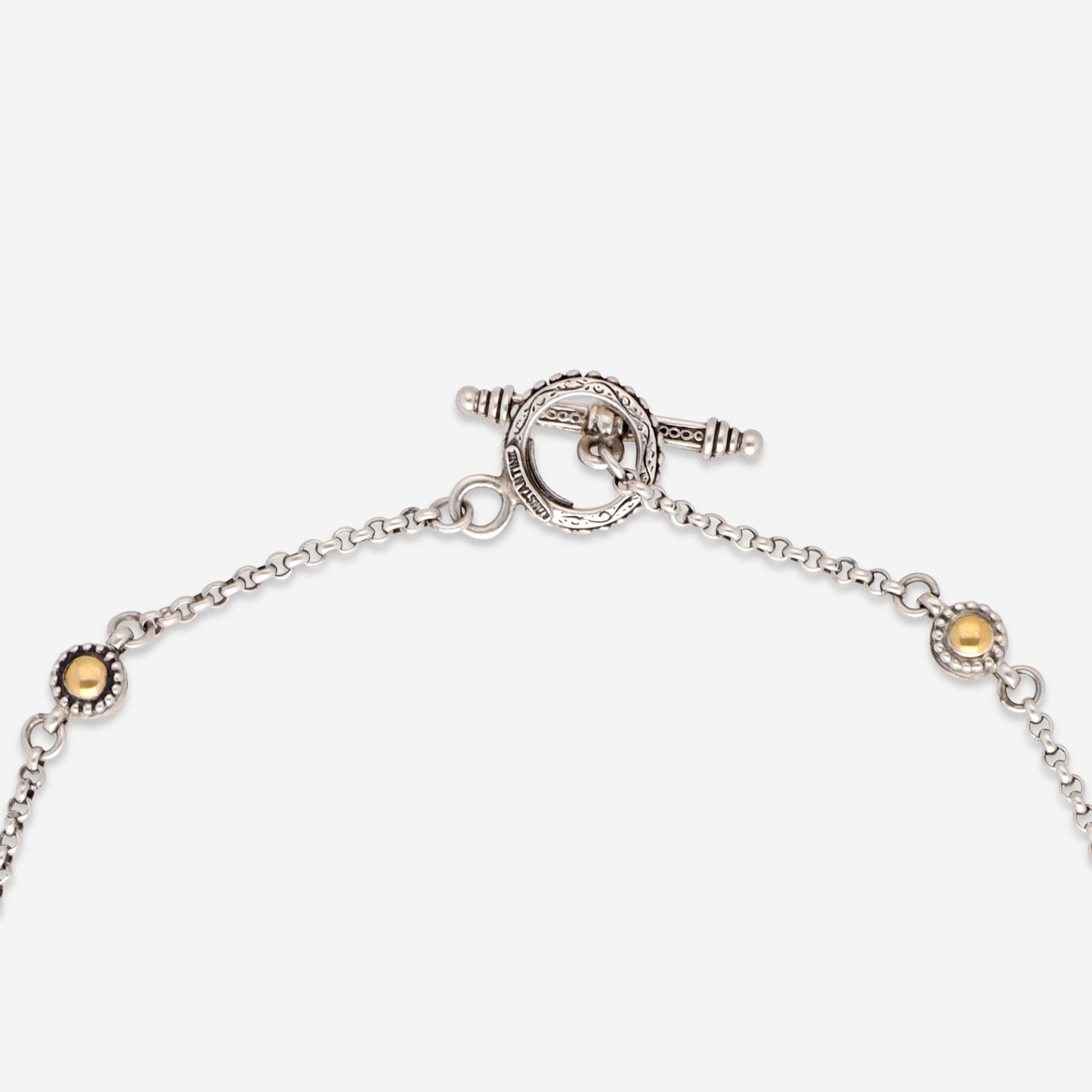 Konstantino Aspasia Sterling Silver & 18K Yellow Gold Station Necklace KOKJ329 - 130 - 28 - THE SOLIST - Konstantino