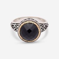Konstantino Calypso Sterling Silver and 18K Yellow Gold, Onyx and Spinel Statement Ring DKJ847 - 314 - THE SOLIST - Konstantino