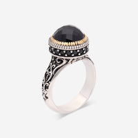Konstantino Calypso Sterling Silver and 18K Yellow Gold, Onyx and Spinel Statement Ring DKJ847 - 314 - THE SOLIST - Konstantino