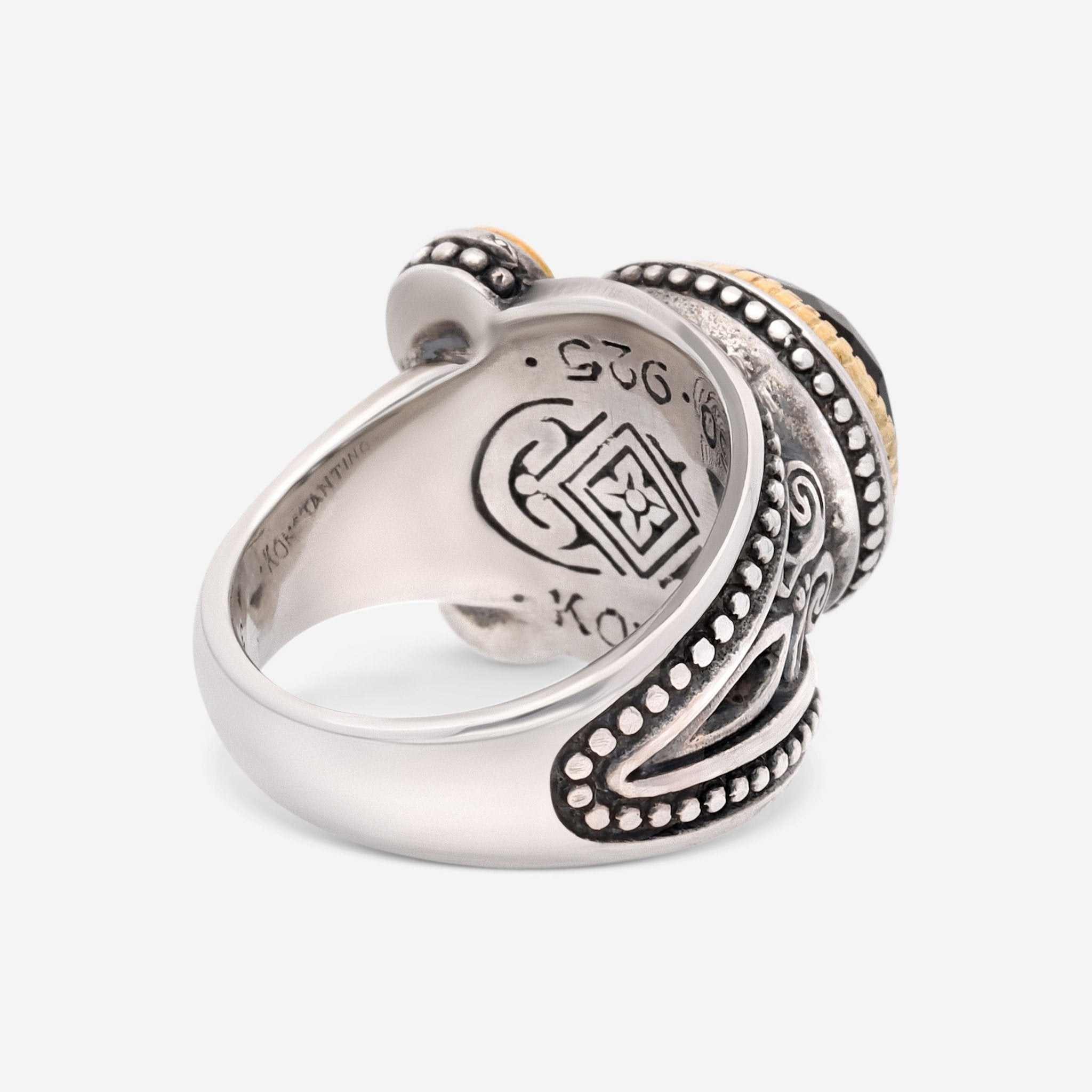 Konstantino Calypso Sterling Silver and 18K Yellow Gold, Onyx Statement DKJ849 - 120 - THE SOLIST - Konstantino