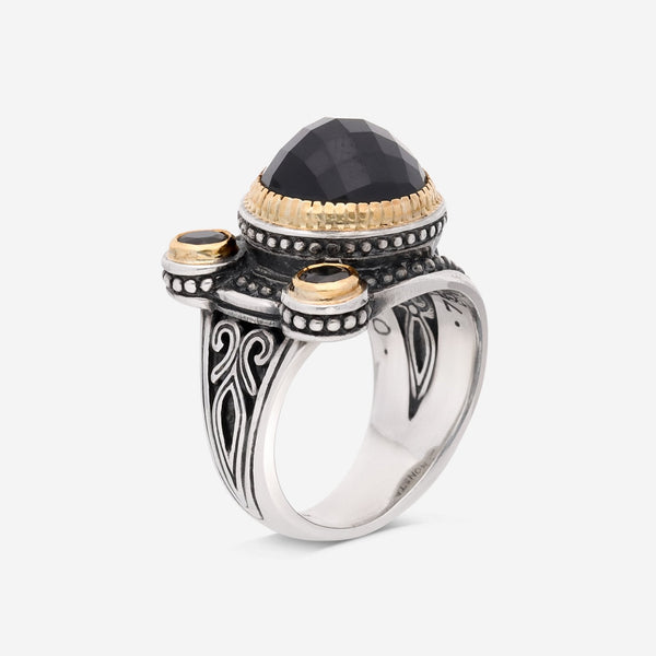 Konstantino Calypso Sterling Silver and 18K Yellow Gold, Onyx Statement DKJ849 - 120 - THE SOLIST - Konstantino