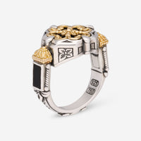 Konstantino Calypso Sterling Silver and 18K Yellow Gold, Onyx Statement DMK2117 - 120 - THE SOLIST - Konstantino