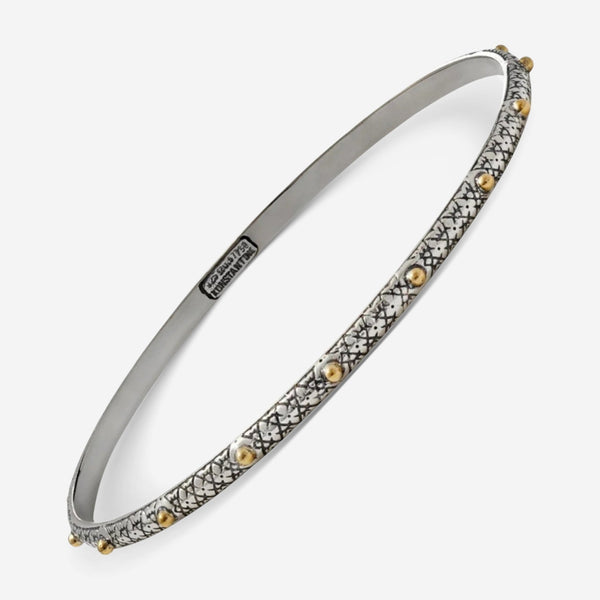 Konstantino Classics Sterling Silver & 18k Yellow Gold Bangle Bracelet BKJ184 - 130 - THE SOLIST - Konstantino