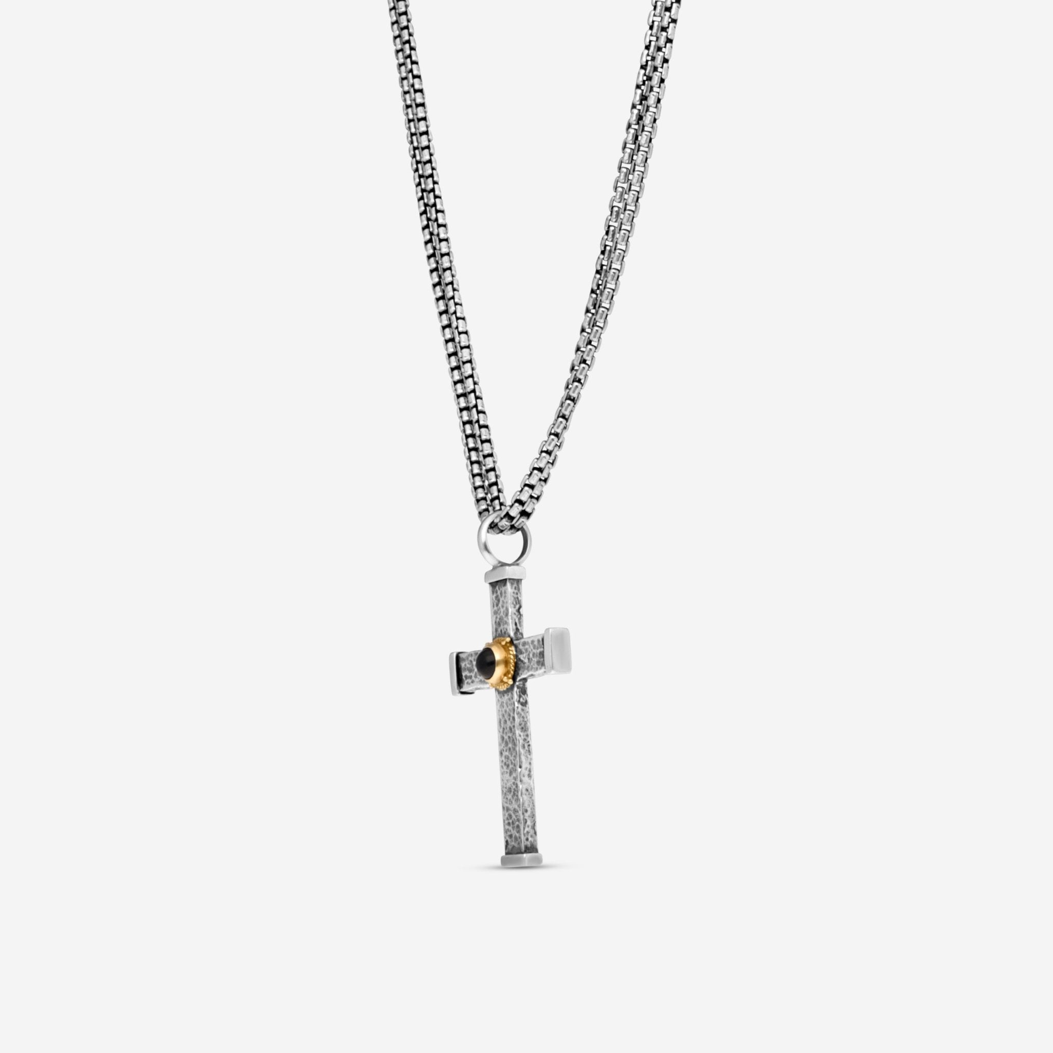 Konstantino Color Classics Sterling Silver & 18K Yellow Gold Cross Pendant Necklace STKJ163 - 130 - 120.CHKJ2 - 131 - 51 - THE SOLIST - Konstantino