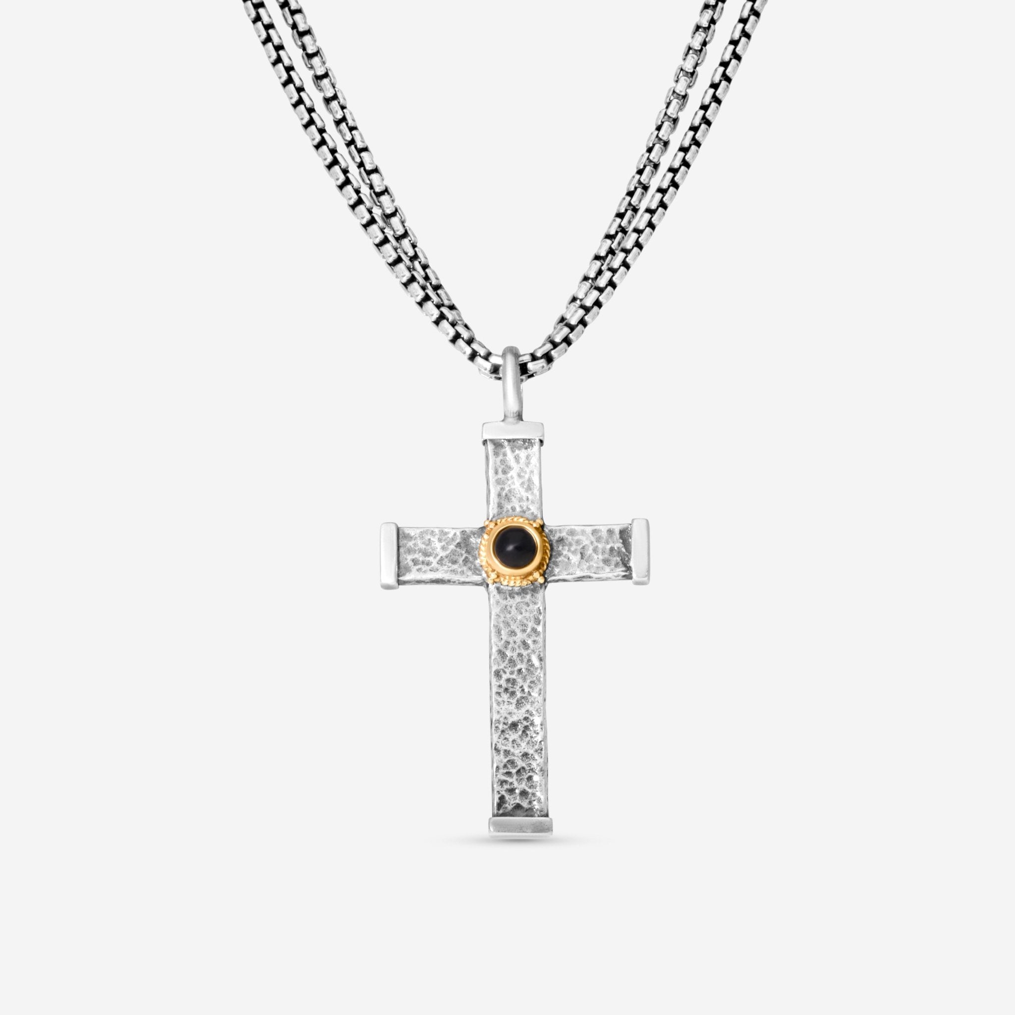 Konstantino Color Classics Sterling Silver & 18K Yellow Gold Cross Pendant Necklace STKJ163 - 130 - 120.CHKJ2 - 131 - 51 - THE SOLIST - Konstantino