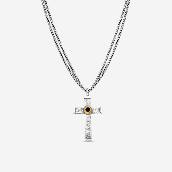 Konstantino Color Classics Sterling Silver & 18K Yellow Gold Cross Pendant Necklace STKJ163 - 130 - 120.CHKJ2 - 131 - 51 - THE SOLIST - Konstantino