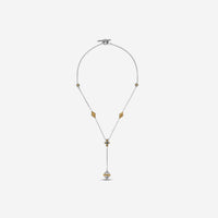 Konstantino Dome Sterling Silver & 18K Yellow Gold Blue Spinel Necklace KOKJ493 - 478 - THE SOLIST - Konstantino