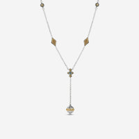 Konstantino Dome Sterling Silver & 18K Yellow Gold Blue Spinel Necklace KOKJ493 - 478 - THE SOLIST - Konstantino