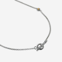 Konstantino Dome Sterling Silver & 18K Yellow Gold Blue Spinel Necklace KOKJ493 - 478 - THE SOLIST - Konstantino