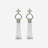 Konstantino Dome Sterling Silver & 18K Yellow Gold Blue Spinel Tassel Earrings SKKJ705 - 478 - THE SOLIST - Konstantino