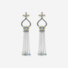 Konstantino Dome Sterling Silver & 18K Yellow Gold Blue Spinel Tassel Earrings SKKJ705-478 - THE SOLIST