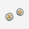 Konstantino Dome Sterling Silver & 18k Yellow Gold Cross Stud Earrings SKKJ707 - 130 - THE SOLIST - Konstantino