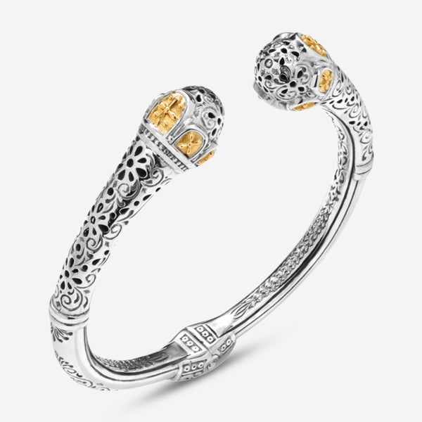 時計　BASLE 18k +STERLING SILVER Konstantino Dome Sterling Silver & 18k Yellow Gold Cuff