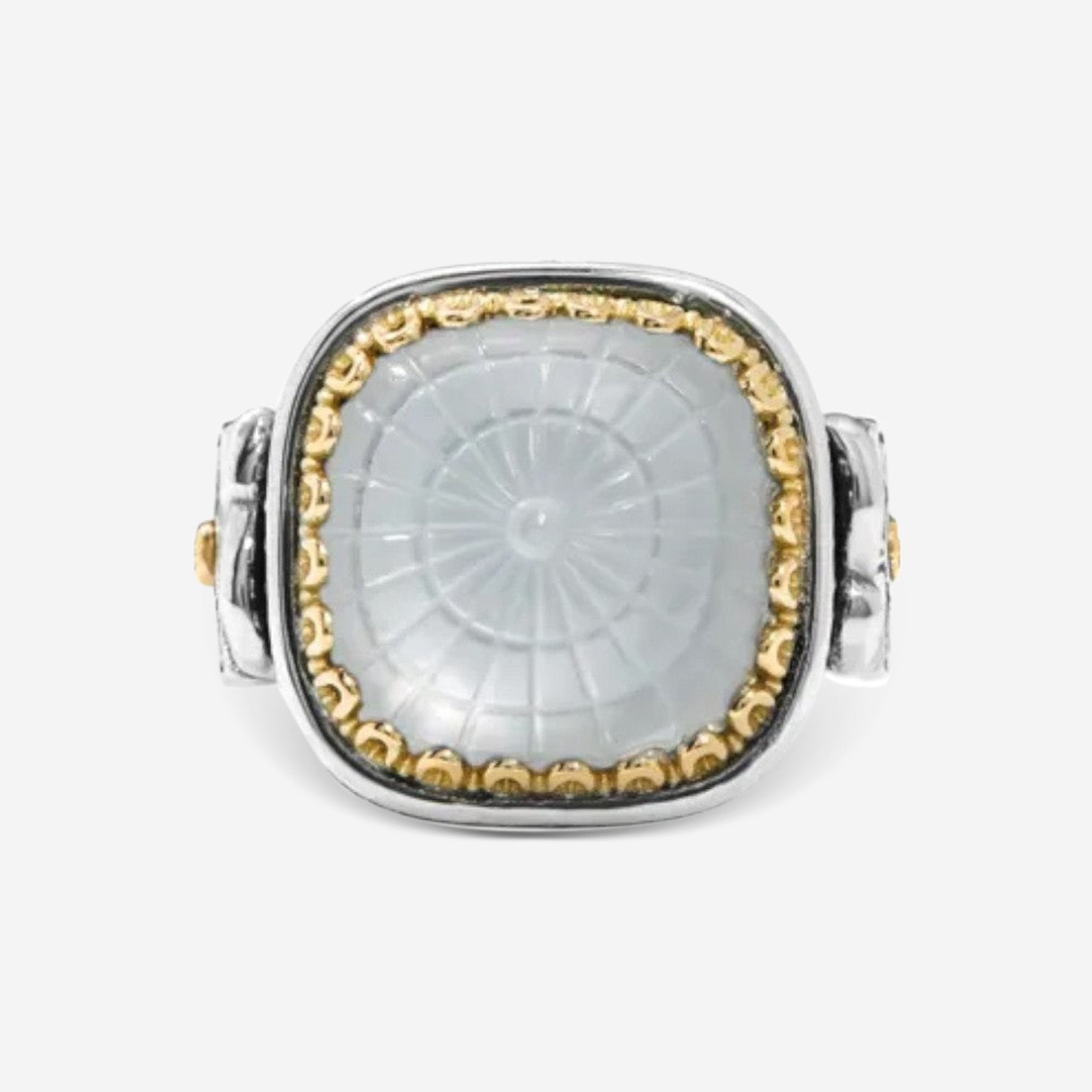 Konstantino Dome Sterling Silver & 18k Yellow Gold Mother of Doublet Ring Sz. 7 DKJ971-313-S7 - THE SOLIST