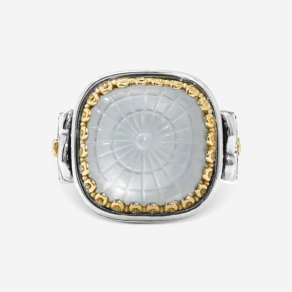 Konstantino Dome Sterling Silver & 18k Yellow Gold Mother of Doublet Ring Sz. 7 DKJ971-313-S7 - THE SOLIST