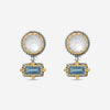 Konstantino Dome Sterling Silver & 18K Yellow Gold Mother of Pearl & Blue Spinel Earrings SKKJ702-630 - THE SOLIST