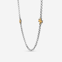 Konstantino Eros Sterling Silver & 18K Yellow Gold Cross Chain Necklace 18" KOKJ389 - 130 - THE SOLIST - Konstantino