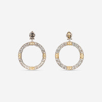 Konstantino Eros Sterling Silver and 18K Yellow Gold Circle Earrings SKKJ524 - 130 - THE SOLIST - Konstantino