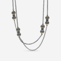 Konstantino Hebe Sterling Silver and 18K Yellow Gold Station Necklace KOKJ432 - 130 - 366U - THE SOLIST - Konstantino