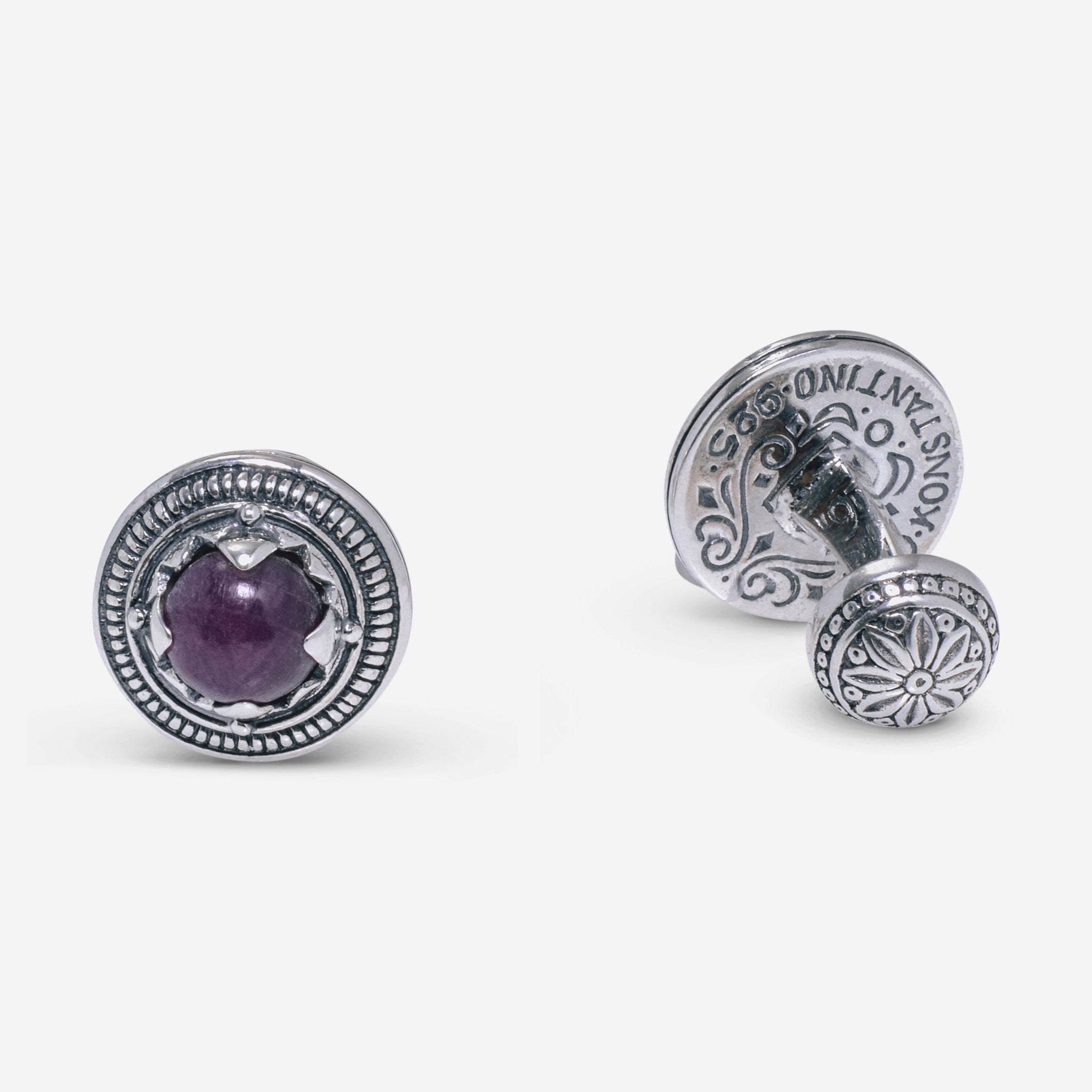 Konstantino Heonos Sterling Silver and Ruby Root Cufflinks MAKJ94 - 131 - 446 - THE SOLIST - Konstantino