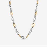 Konstantino Kleos Sterling Silver & 18K Yellow Gold Chain Necklace 22" KOMK4761 - 130 - THE SOLIST - Konstantino