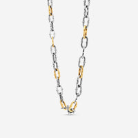 Konstantino Kleos Sterling Silver & 18K Yellow Gold Chain Necklace 22" KOMK4761 - 130 - THE SOLIST - Konstantino