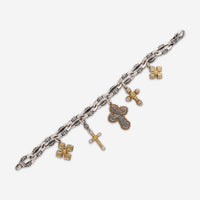 Konstantino Kleos Sterling Silver & 18K Yellow Gold Charm Bracelet BMK4391 - 130 - THE SOLIST - Konstantino