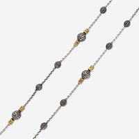 Konstantino Kleos Sterling Silver & 18k Yellow Gold Station Necklace KOMK4768 - 130 - 33 - THE SOLIST - Konstantino