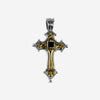 Konstantino Myrmidones Sterling Silver & Bronze Onyx Cross Pendant STKJ316 - 120 - THE SOLIST - Konstantino