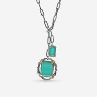 Konstantino Naiads Sterling Silver and 18K Yellow Gold with Chalcedony Statement Necklace KOKJ472 - 498 - 18 - THE SOLIST - Konstantino