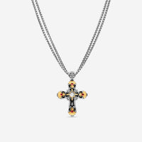 Konstantino Nemesis Sterling Silver & 18K Yellow Gold Cross Pendant Necklace STMK6966 - 399 - CUT.CHKJ2 - 131 - 51 - THE SOLIST - Konstantino