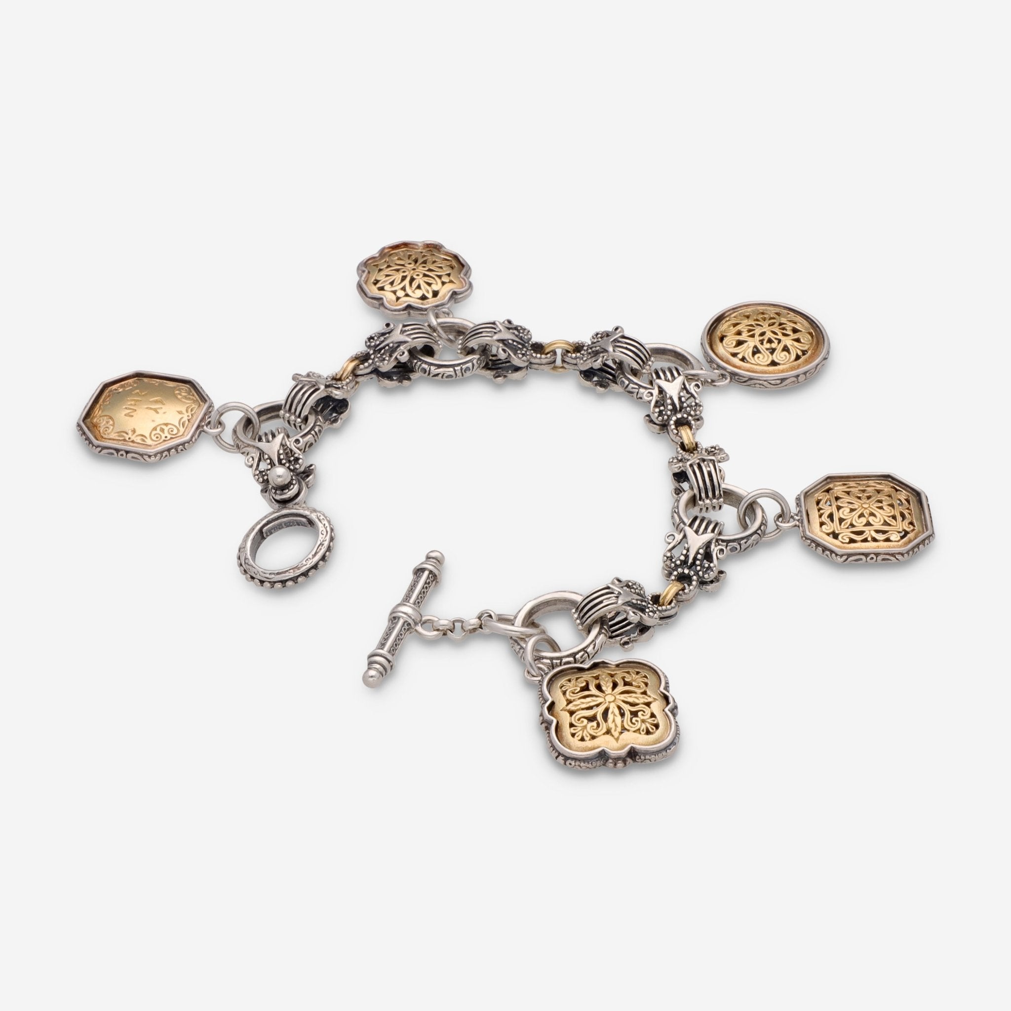 Konstantino SG Classic Sterling Silver & 18k Yellow Gold Bracelet BKJ167 - 130 - THE SOLIST - Konstantino