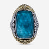 Konstantino Sterling Silver, 18K Yellow Gold, and Chrysocolla Doublet Ring sz 7 DMK2059 - 370 - THE SOLIST - Konstantino