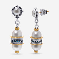 Konstantino Sterling Silver, 18K Yellow Gold, and Pearl Earrings SKKJ638 - 476 - THE SOLIST - Konstantino