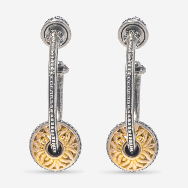 Konstantino Sterling Silver and 18k Yellow Gold Huggie Earrings SKKJ616 - 130 - THE SOLIST - Konstantino