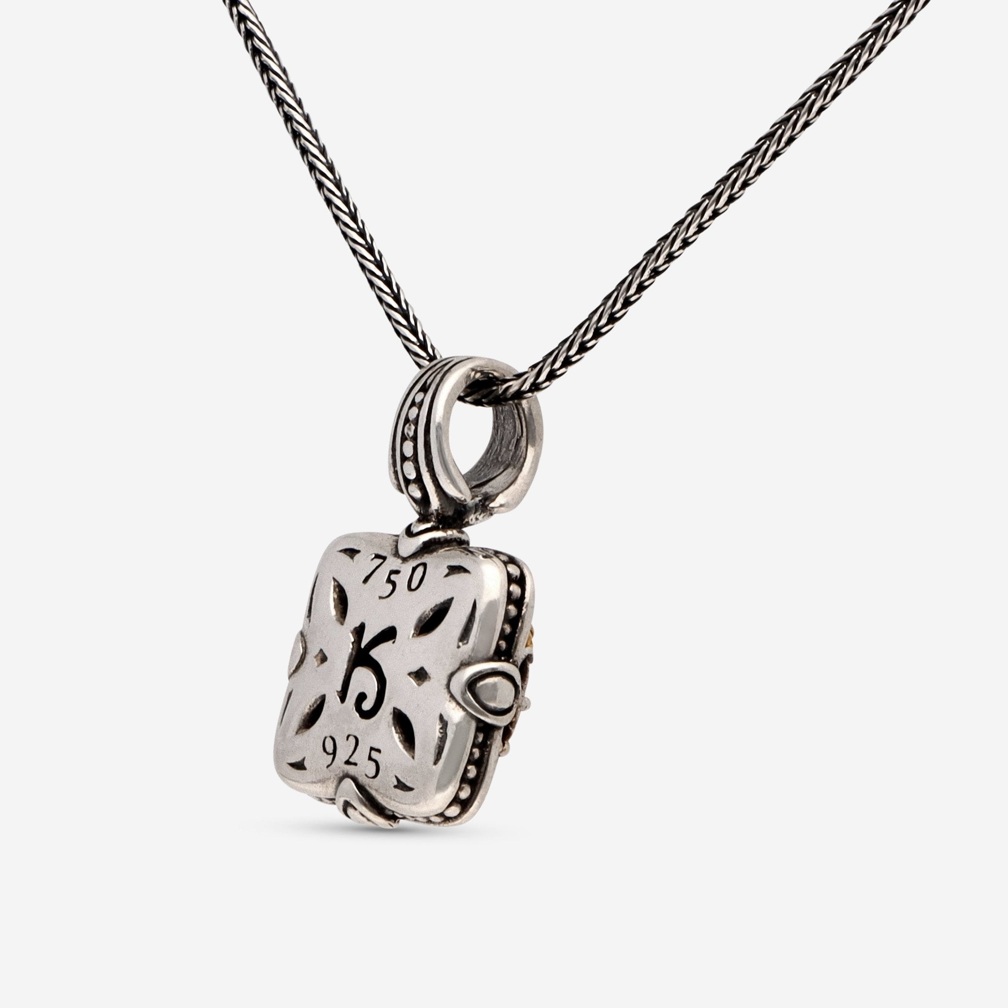 Konstantino Sterling Silver and 18k Yellow Gold Thuilte Doublet Nightfall Pendant Necklace C-MEKJ709-548 - THE SOLIST
