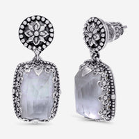 Konstantino Sterling Silver, Mother Of Pearl and Rock Crystal Doublet Drop Earrings SKKJ507 - 313 - THE SOLIST - Konstantino