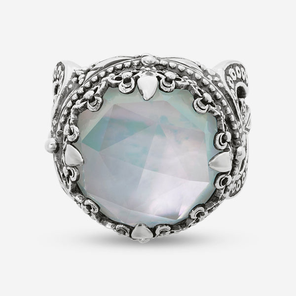 Konstantino Sterling Silver, Mother Of Pearl and Rock Crystal Doublet Statement Ring DKJ556 - 313 - 7 - THE SOLIST - Konstantino