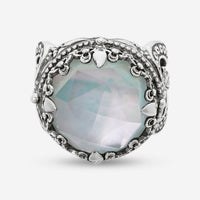 Konstantino Sterling Silver, Mother Of Pearl and Rock Crystal Doublet Statement Ring DKJ556 - 313 - 8 - THE SOLIST - Konstantino