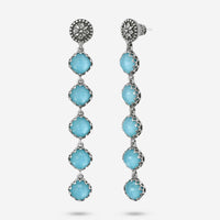 Konstantino Sterling Silver, Turquoise and Rock Crystal Doublet Drop Earrings SKKJ510 - 325 - THE SOLIST - Konstantino