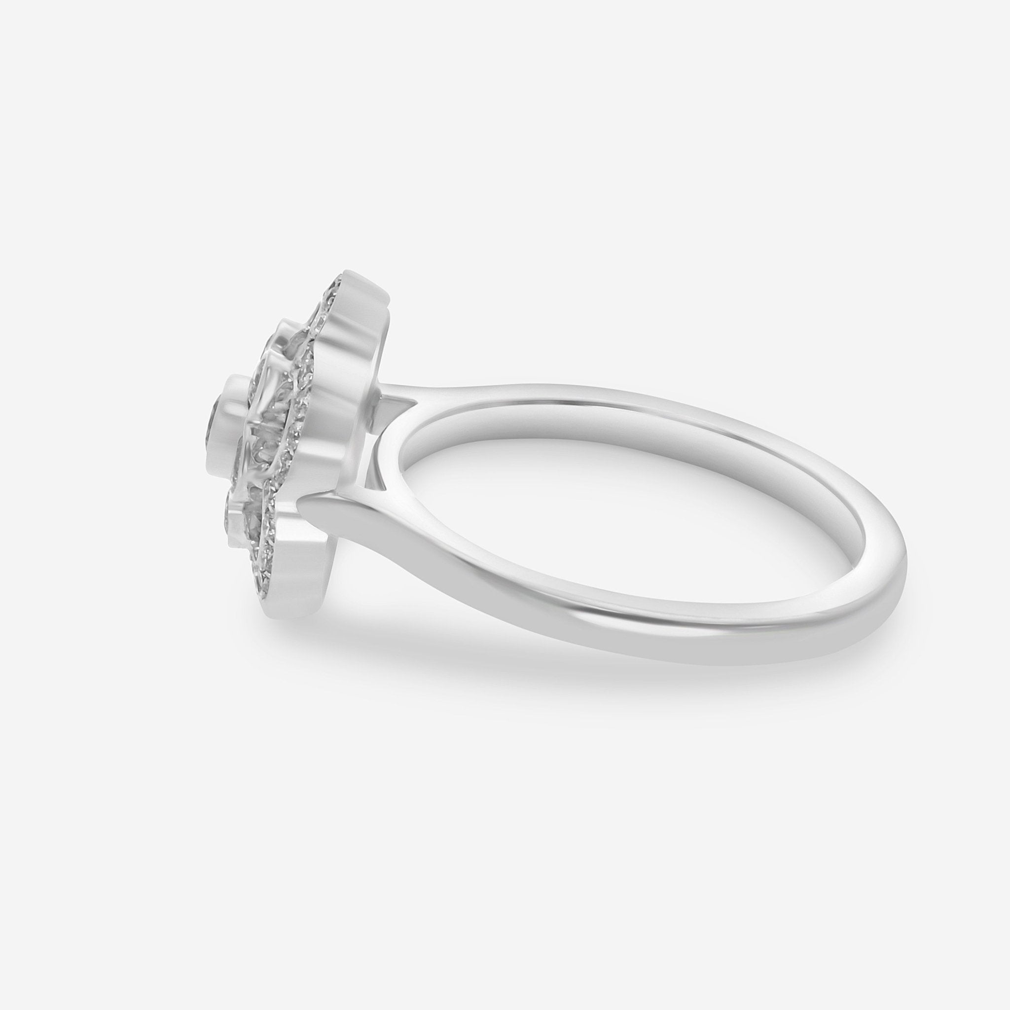 Kwiat 18K White Gold, Diamond Statement Flower Ring R - 17872 - 0 - DIA - 18KW575 - THE SOLIST - Kwiat