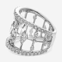 Kwiat 18K White Gold, Diamond Wide Band Ring R - 13594 - 0 - DIA - 18KW - 1 - THE SOLIST - Kwiat