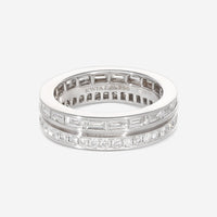 Kwiat 18K White Gold Eternity Wedding Ring with Baguette and Round Diamonds W - 14602 - 0 - DIA - 18KW - THE SOLIST - Kwiat