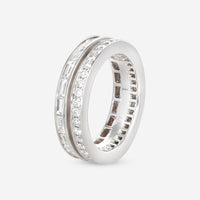 Kwiat 18K White Gold Eternity Wedding Ring with Baguette and Round Diamonds W - 14602 - 0 - DIA - 18KW - THE SOLIST - Kwiat