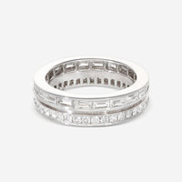 Kwiat 18K White Gold Eternity Wedding Ring with Baguette and Round Diamonds W - 14602 - 0 - DIA - 18KW - THE SOLIST - Kwiat