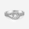 Kwiat 18K White Gold, Oval Diamond Button Ring R - 14372 - 0 - DIA - 18KW - THE SOLIST - Kwiat