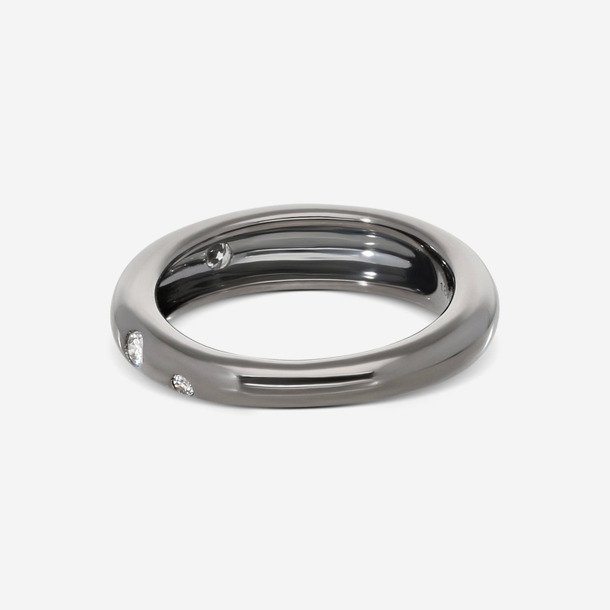 Kwiat Cobblestone Blackened 18K White Gold Diamond Band Ring R - 17900WB - 0 - DIA - 18KW - THE SOLIST - Kwiat