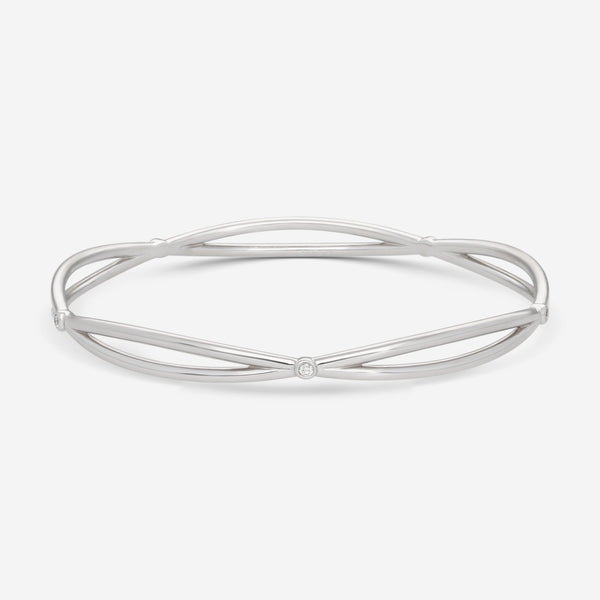 Kwiat Fidelity 18K White Gold Diamond Bangle Bracelet B - 15481 - 0 - DIA - 18KW - THE SOLIST - Kwiat