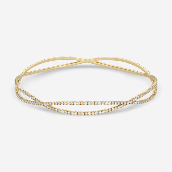 Kwiat Fidelity 18K Yellow Gold Diamond Bangle Bracelet B - 15473 - 0 - DIA - 18KY - THE SOLIST - Kwiat