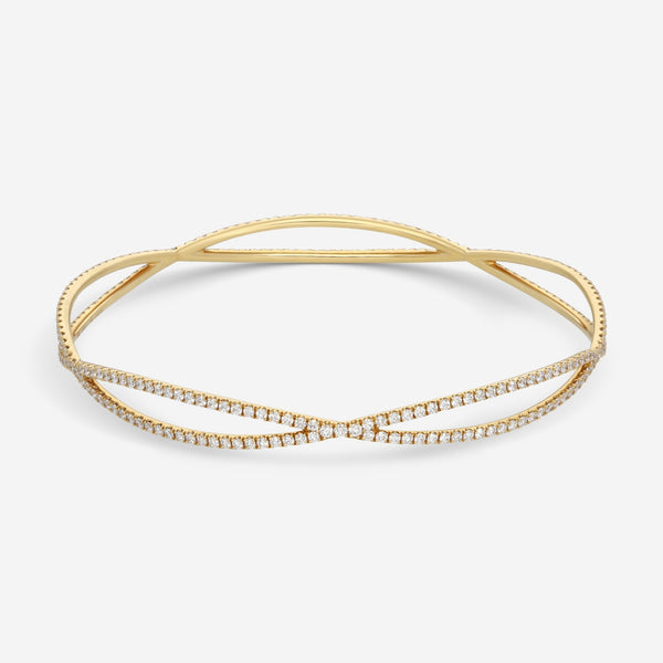 Kwiat Fidelity 18K Yellow Gold Diamond Bangle Bracelet B - 15473 - 0 - DIA - 18KY - THE SOLIST - Kwiat